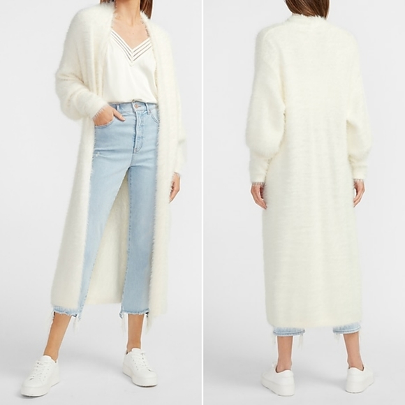 Express Sweaters - NWOT Cozy Faux Fur Duster Cardigan
